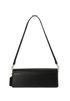 Crystal Studded Shoulder Bag, &pound;295, Handbags, Black, Leather, Back view